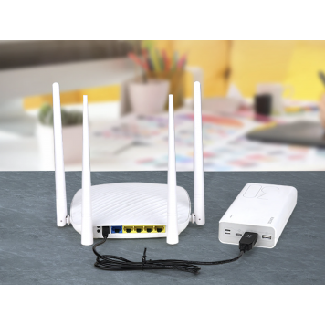 USB кабель - перетворювач для живлення Wi-Fi від Powerbank (12V)-1