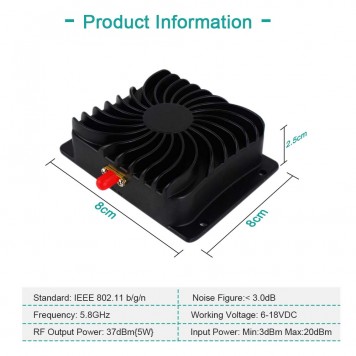 Підсилювач сигналу EDUP EP-AB013 (Wi-Fi 5,8 ГГц, 5 Вт)-5