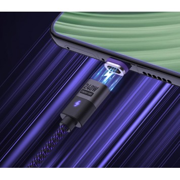 Магнітний кабель зарядки Energy Fort 5А Type-C до Type-C(USB), 240 Вт,480 Мбіт/с (1,2 м)-1