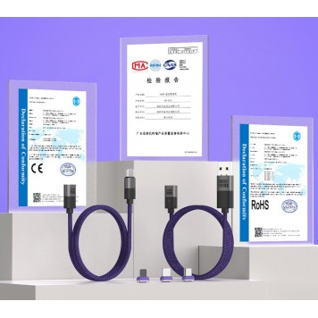 Магнітний кабель зарядки Energy Fort 5А Type-C до Type-C(USB), 240 Вт,480 Мбіт/с (1,2 м)-5