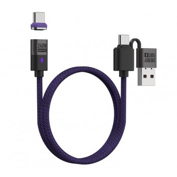 Магнітний кабель зарядки Energy Fort 5А Type-C до Type-C(USB), 240 Вт,480 Мбіт/с (1,8 м)