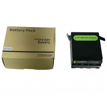 Акумулятор Sony NP-F990PD 10400mAh з індикацією заряду, USB Type-C (швидка зарядка 37.44Wh) TPCELL-3