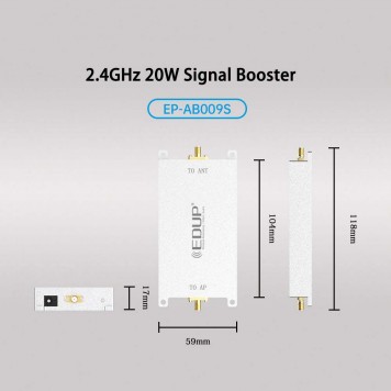Підсилювач Wi-Fi EDUP EP-AB009S 20W 2,4 ГГц 43 dBm-2