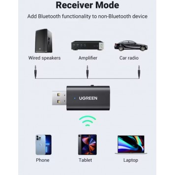 Bluetooth-адаптер UGREEN CM523 USB 2.0 to 3.5mm Bluetooth 5.1 (CM523)-2