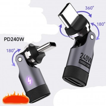 Адаптер USB-C з обертанням 540° — ENERGY FORT 240 Вт-1