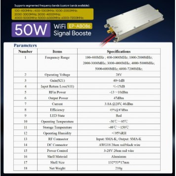 Підсилювач сигналу EDUP EP-AB081 (5000-6000Mhz, 5W) Booster-1