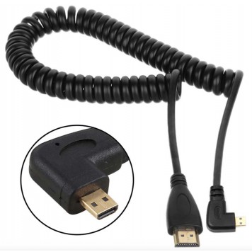 Кабель HDMI - micro HDMI, лівий кутовий (50-150см)