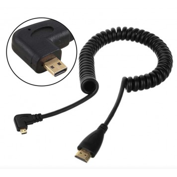 Кабель HDMI - micro HDMI, лівий кутовий (50-150см)-3