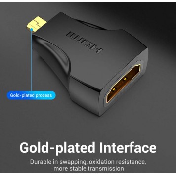 Перехідник micro HDMI тато - HDMI мама-3